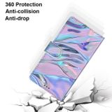 Peneženkové kožené pouzdro DRAWING na Samsung Galaxy S22 5G - Fluorescent Water Pattern