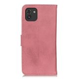 Peněženkové kožené pouzdro KHAZNEH pro Samsung Galaxy A03 - Růžová