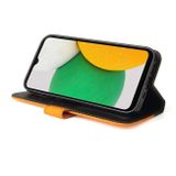 Peněženkové kožené pouzdro COLOR FLIP pro Samsung Galaxy A03 - Oranžová