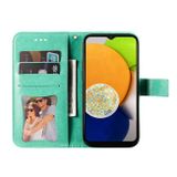Peněženkové kožené pouzdro 7-PETAL pro Samsung Galaxy A03 - Zelená