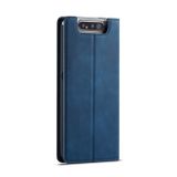 Peňeženkové kožené pouzdro na Samsung Galaxy A80 - Modrý