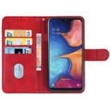 Peněženkové kožené pouzdro pro Samsung Galaxy A20e - Červená