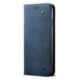 Peněženkové kožené pouzdro Denim pro Samsung Galaxy A73 5G - Modrá