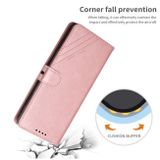 Peneženkové kožené pouzdro Cow Texture na Samsung Galaxy A13 - Ružovozlatá