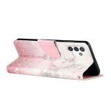 Peneženkové kožené pouzdro DRAWING na Samsung Galaxy A13 - Pink Marble