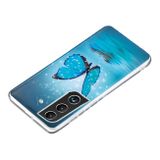 Gumový kryt LUMINOUS na Samsung Galaxy S22 5G - Butterfly