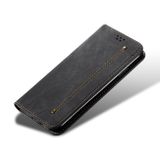 Peněženkové kožené pouzdro DENIM pro Samsung Galaxy A04s - Černá