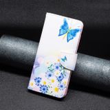 Peneženkové kožené pouzdro DRAWING na Samsung Galaxy A33 5G - Flower Butterfly