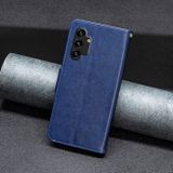 Peneženkové kožené pouzdro BUTTERFLIES na Samsung Galaxy A13 - Modrá