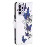 Peneženkové kožené pouzdro DRAWING na Samsung Galaxy A33 5G - Butterflies
