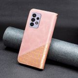 Peneženkové kožené pouzdro CROCODILE na Samsung Galaxy A33 5G - Ružovozlatá