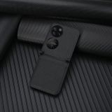 Peněženkové kožené pouzdro LAMBSKIN pro Huawei P50 Pocket - Černá