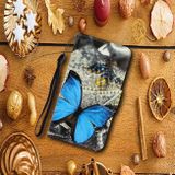 Peněženkové pouzdro kožené  3D Painting Horizontal na Samsung Galaxy A71 - A Butterfly