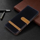 Peněženkové pouzdro Matching Denim Texture na Samsung Galaxy A71 - černé