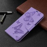 Peněženkové pouzdro na Samsung Galaxy S20 - Two Butterflies Pattern -fialová