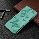 Peněženkové pouzdro na Samsung Galaxy S20 - Two Butterflies Pattern -zelená