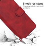 Peňeženkové kožené pouzdro BUCKLE pro Honor X8 4G – Červená