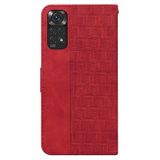 Peneženkové kožené pouzdro GEOMETRIC na Xiaomi Redmi Note 11 - Červená