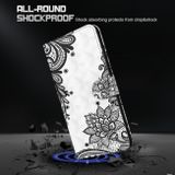 Peneženkové 3D pouzdro PAINTING na Samsung Galaxy A13 - Diagonal Black Flower