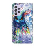 Peneženkové 3D pouzdro PAINTING na Samsung Galaxy A13 - Watercolor Owl