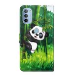 Peněženkové 3D pouzdro na Moto G31/G41 - Panda a Bambus