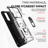 Kryt Magnetic Holder Armor pro Samsung Galaxy A73 5G - Stříbrná