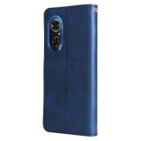 Peneženkové kožené pouzdro ZIPPER na Huawei Nova 9 SE - Modrá