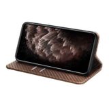 Peneženkové kožené pouzdro CARBON na Samsung Galaxy A33 5G - Hnedá