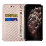 Peneženkové kožené pouzdro CARBON na Samsung Galaxy A33 5G - Ružovozlatá