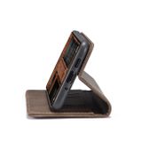 Peněženkové kožené pouzdro CaseMe Flip pro Samsung Galaxy A73 5G - Kávová
