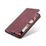 Peněženkové kožené pouzdro CaseMe Flip na Samsung Galaxy A73 5G - Vínově červená
