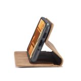 Peněženkové kožené pouzdro CaseMe Flip na Samsung Galaxy A73 5G - Hnědá