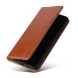 Peněženkové kožené pouzdro Fierre Shann pro Samsung Galaxy A73 5G - Hnědá