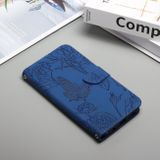 Peňeženkové kožené pouzdro BUTTERFLY pro Honor X8 4G – Modrá