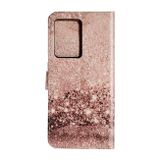 Peněženkové pouzdro Colored Drawing Marble na Samsung Galaxy S20 -Rose Gold