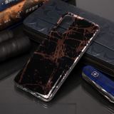 Gumový kryt   Plating Marble Pattern na Samsung Galaxy S20-Black Gold