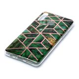 Měkké ochranné pouzdro TPU s mramorovým povrchem pro Samsung Galaxy A20s - Zelená