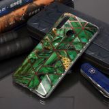 Měkké ochranné pouzdro TPU s mramorovým povrchem pro Samsung Galaxy A20s - Zelená