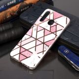 Gumový kryt na Samsung Galaxy  A30 - Plating Marble Pattern -růžová