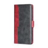 Peněženkové kožené pouzdro CONTRAST pro Samsung Galaxy A03 - Červená a černá