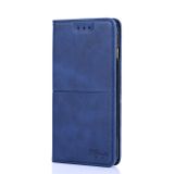 Peněženkové kožené pouzdro COW TEXTURE pro Samsung Galaxy A03 - Modrá