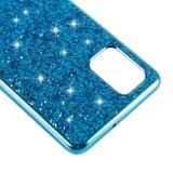 Gumový třpyt kryt na Samsung Galaxy A51 - Modrý