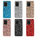 Gumový kryt na Samsung Galaxy S20 Ultra - Plating Glittery Powder -stříbrna