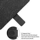 Peněženkové kožené pouzdro Mandala pro Samsung Galaxy A73 5G - Černá