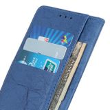 Peňeženkové kožené pouzdro na LG K61 - Modrá