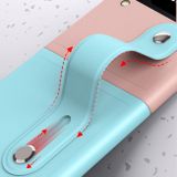 Kožený kryt Contrast Samsung Galaxy Z Flip4 - Tyrkysová/Růžová