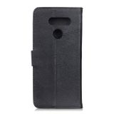 Peňeženkové kožené pouzdro na LG K41S - Černá