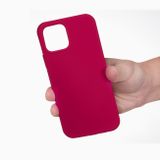 Gumový kryt SILICONE na iPhone 14 Pro - Rose Red