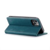 Peňeženkové kožené pouzdro CaseMe pro iPhone 14 - Modrá