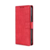 Peněženkové kožené pouzdro Crocodile pro Samsung Galaxy A73 5G - Červená